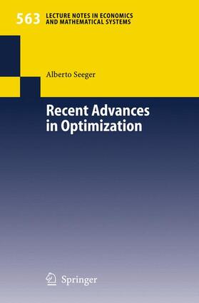 Seeger |  Recent Advances in Optimization | Buch |  Sack Fachmedien