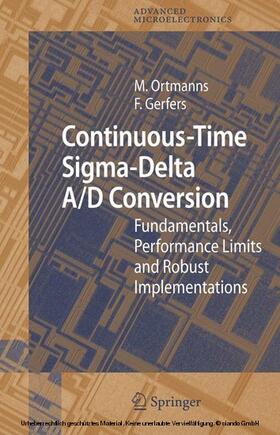 Gerfers / Ortmanns |  Continuous-Time Sigma-Delta A/D Conversion | eBook | Sack Fachmedien
