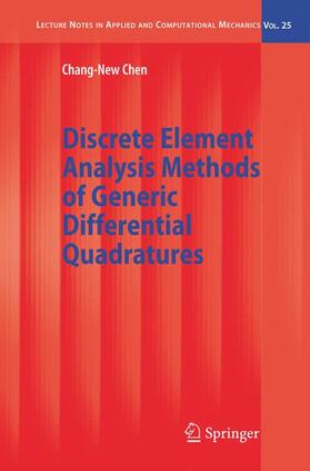 Chen |  Discrete Element Analysis Methods of Generic Differential Quadratures | Buch |  Sack Fachmedien