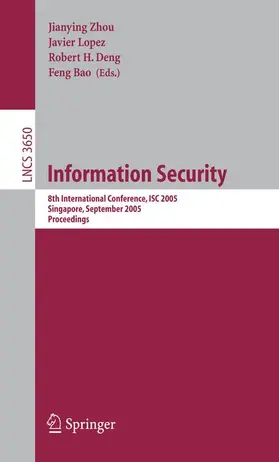 Zhou / Deng / Bao |  Information Security | Buch |  Sack Fachmedien