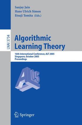 Jain / Tomita / Simon |  Algorithmic Learning Theory | Buch |  Sack Fachmedien