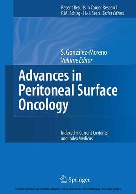 González-Moreno |  Advances in Peritoneal Surface Oncology | eBook | Sack Fachmedien