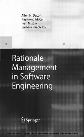 Dutoit / McCall / Mistrik |  Rationale Management in Software Engineering | eBook | Sack Fachmedien