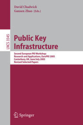 Chadwick / Zhao |  Public Key Infrastructure | eBook | Sack Fachmedien