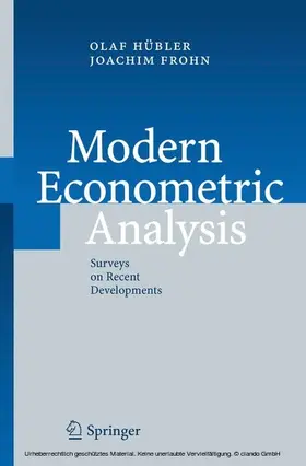 Hübler / Frohn |  Modern Econometric Analysis | eBook | Sack Fachmedien