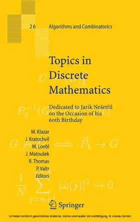 Klazar / Kratochvil / Loebl | Topics in Discrete Mathematics | E-Book | sack.de