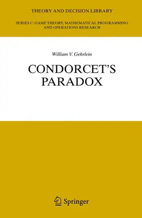 Gehrlein |  Condorcet's Paradox | Buch |  Sack Fachmedien