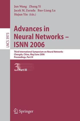 Wang / Yi / Zurada |  Advances in Neural Networks - ISNN 2006 /3 | Buch |  Sack Fachmedien