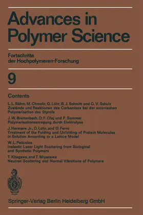 Cantow / Dall’Asta / Schulz |  Advances in Polymer Science | eBook | Sack Fachmedien