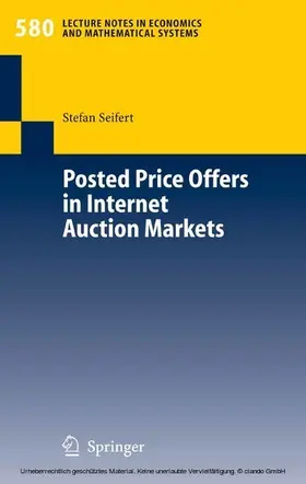 Seifert |  Posted Price Offers in Internet Auction Markets | eBook | Sack Fachmedien