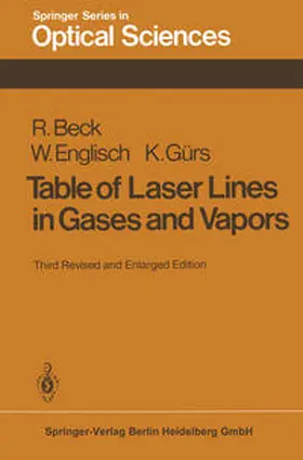 Beck / Englisch / Gürs |  Table of Laser Lines in Gases and Vapors | eBook | Sack Fachmedien