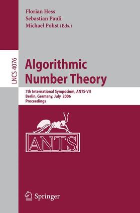 Hess / Pohst / Pauli |  Algorithmic Number Theory | Buch |  Sack Fachmedien