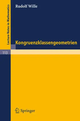 Wille |  Kongruenzklassengeometrien | eBook | Sack Fachmedien