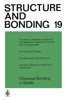 Dunitz / Hemmerich / Holm |  Chemical Bonding in Solids | eBook | Sack Fachmedien