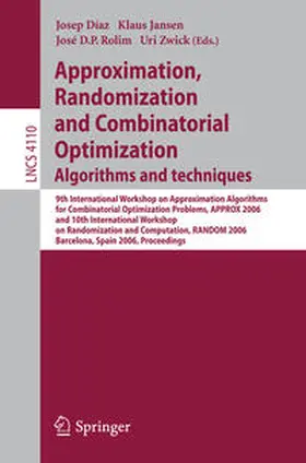 Diaz / Jansen / Rolim |  Approximation, Randomization, and Combinatorial Optimization. Algorithms and Techniques | eBook | Sack Fachmedien