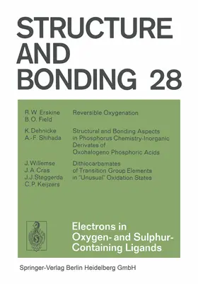 Dunitz / Hemmerich / Holm |  Electrons in Oxygen- and Sulphur Containing Ligands | eBook | Sack Fachmedien