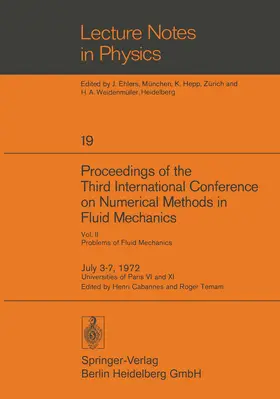 Cabannes / Temam |  Proceedings of the Third International Conference on Numerical Methods in Fluid Mechanics | eBook | Sack Fachmedien