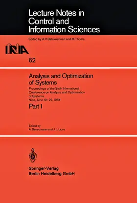 Bensoussan / Lions |  Analysis and Optimization of Systems | eBook | Sack Fachmedien