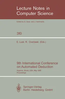 Lusk / Overbeek |  9th International Conference on Automated Deduction | eBook | Sack Fachmedien