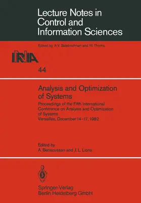 Bensoussan / Lions |  Analysis and Optimization of Systems | eBook | Sack Fachmedien