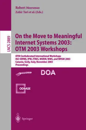 Tari |  On The Move to Meaningful Internet Systems 2003: OTM 2003 Workshops | eBook | Sack Fachmedien