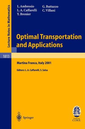 Buttazzo / Ambrosio / Caffarelli |  Optimal Transportation and Applications | Buch |  Sack Fachmedien