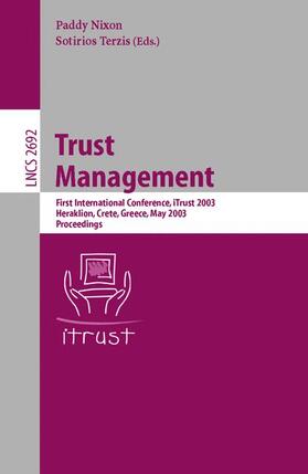 Terzis / Nixon |  Trust Management | Buch |  Sack Fachmedien