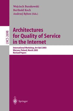 Burakowski / Beben / Koch |  Architectures for Quality of Service in the Internet | Buch |  Sack Fachmedien