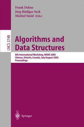Dehne / Smid / Sack |  Algorithms and Data Structures | Buch |  Sack Fachmedien