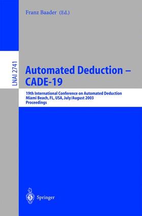 Baader |  Automated Deduction - CADE-19 | Buch |  Sack Fachmedien