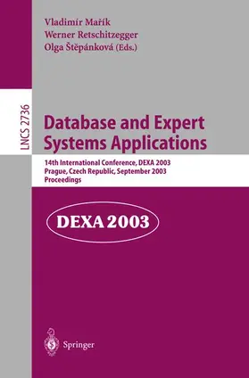 Marik / Retschitzegger / Stepankova |  Database and Expert Systems Applications | Buch |  Sack Fachmedien