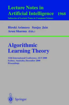 Arimura / Jain / Sharma |  Algorithmic Learning Theory | eBook | Sack Fachmedien