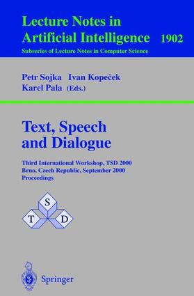 Sojka / Pala / Kopecek |  Text, Speech and Dialogue | Buch |  Sack Fachmedien