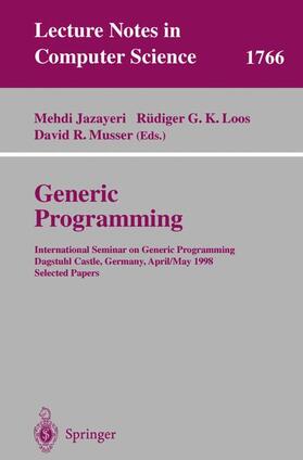 Jazayeri / Musser / Loos |  Generic Programming | Buch |  Sack Fachmedien