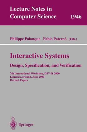 Paterno / Palanque |  Interactive Systems. Design, Specification, and Verification | Buch |  Sack Fachmedien