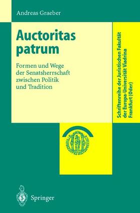 Graeber |  Auctoritas patrum | Buch |  Sack Fachmedien