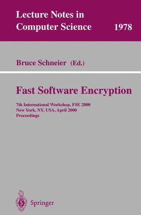 Schneier |  Fast Software Encryption | Buch |  Sack Fachmedien