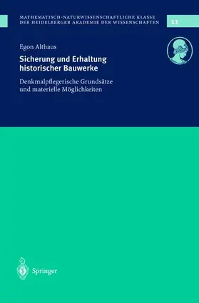 Althaus |  Sicherung und Erhaltung historischer Bauwerke | Buch |  Sack Fachmedien