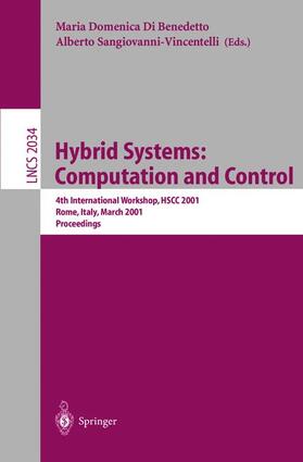 Sangiovanni-Vincentelli / Di Benedetto |  Hybrid Systems: Computation and Control | Buch |  Sack Fachmedien