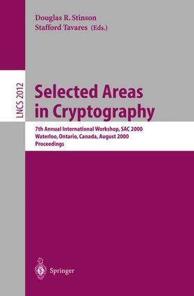 Tavares / Stinson |  Selected Areas in Cryptography | Buch |  Sack Fachmedien