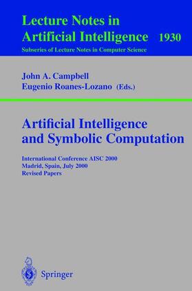Roanes-Lozano / Campbell |  Artificial Intelligence and Symbolic Computation | Buch |  Sack Fachmedien