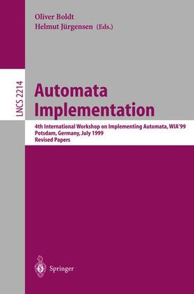 Jürgensen / Boldt |  Automata Implementation | Buch |  Sack Fachmedien