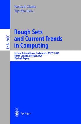 Yao / Ziarko |  Rough Sets and Current Trends in Computing | Buch |  Sack Fachmedien