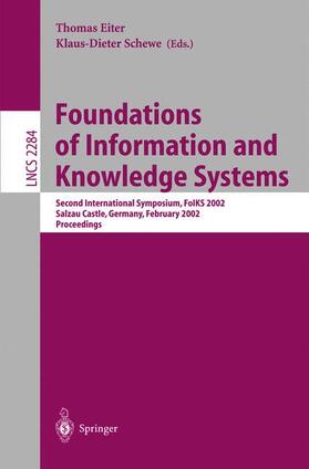 Schewe / Eiter |  Foundations of Information and Knowledge Systems | Buch |  Sack Fachmedien