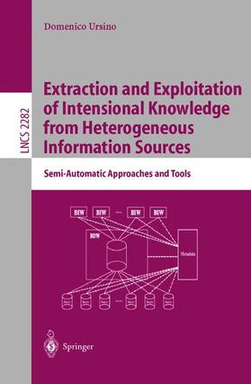 Ursino |  Extraction and Exploitation of Intensional Knowledge from Heterogeneous Information Sources | Buch |  Sack Fachmedien