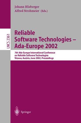 Strohmeier / Blieberger |  Reliable Software Technologies - Ada-Europe 2002 | Buch |  Sack Fachmedien