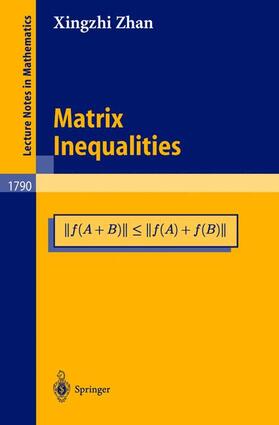 Zhan |  Matrix Inequalities | Buch |  Sack Fachmedien