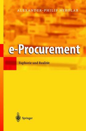 Nekolar |  e-Procurement | Buch |  Sack Fachmedien