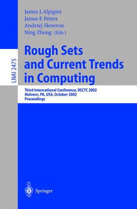 Alpigini / Zhong / Peters |  Rough Sets and Current Trends in Computing | Buch |  Sack Fachmedien