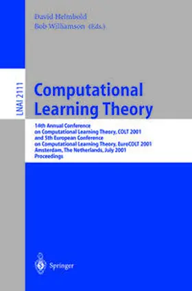 Helmbold / Williamson |  Computational Learning Theory | eBook | Sack Fachmedien